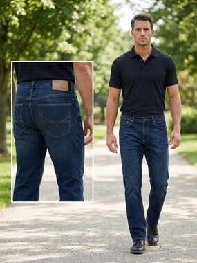 NWT IZOD Men’s Relaxed Fit Stretch Jeans Dark Wash 40x36